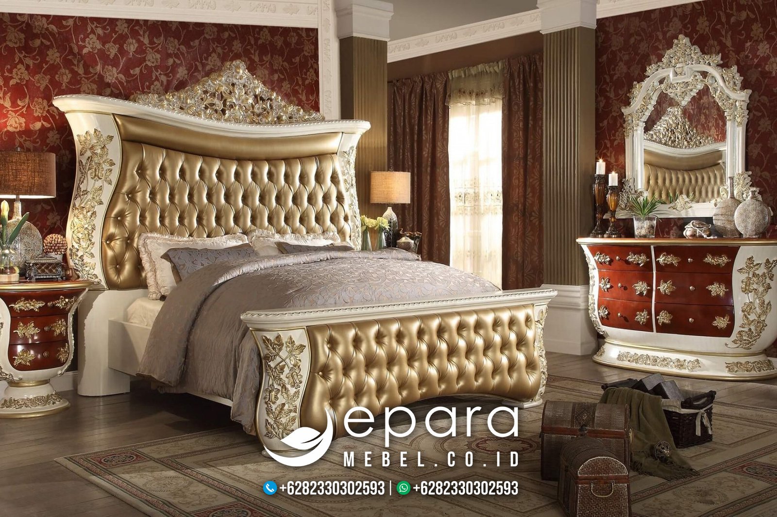 Design Mewah Kamar Tidur Klasik Mewah Model Zetana JM-755
