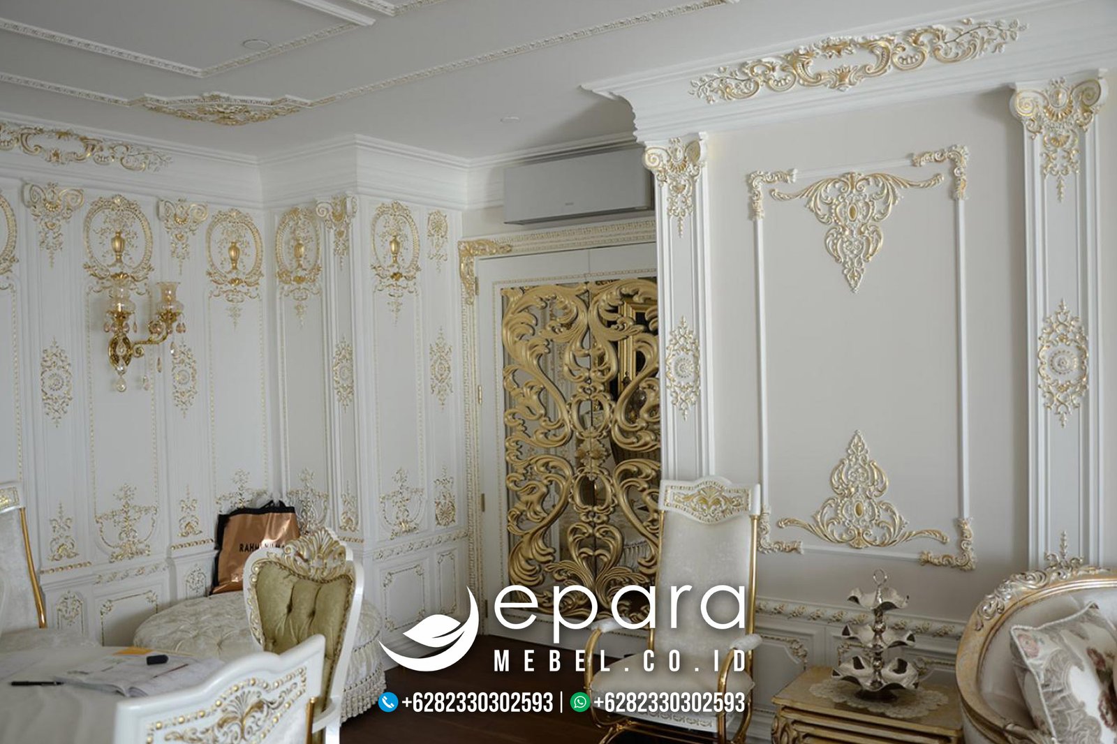 Design Kusen Pintu Klasik Mewah Jepara Kombinasi JM-586