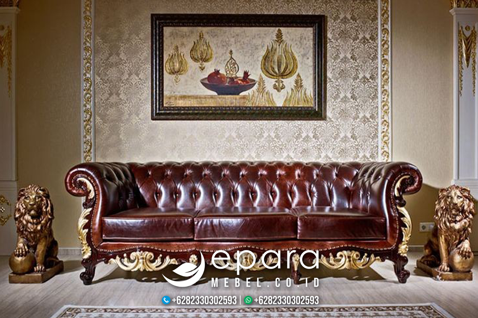 Model Sofa Tamu Klasik Ukir Mewah Kombinasi JM-551