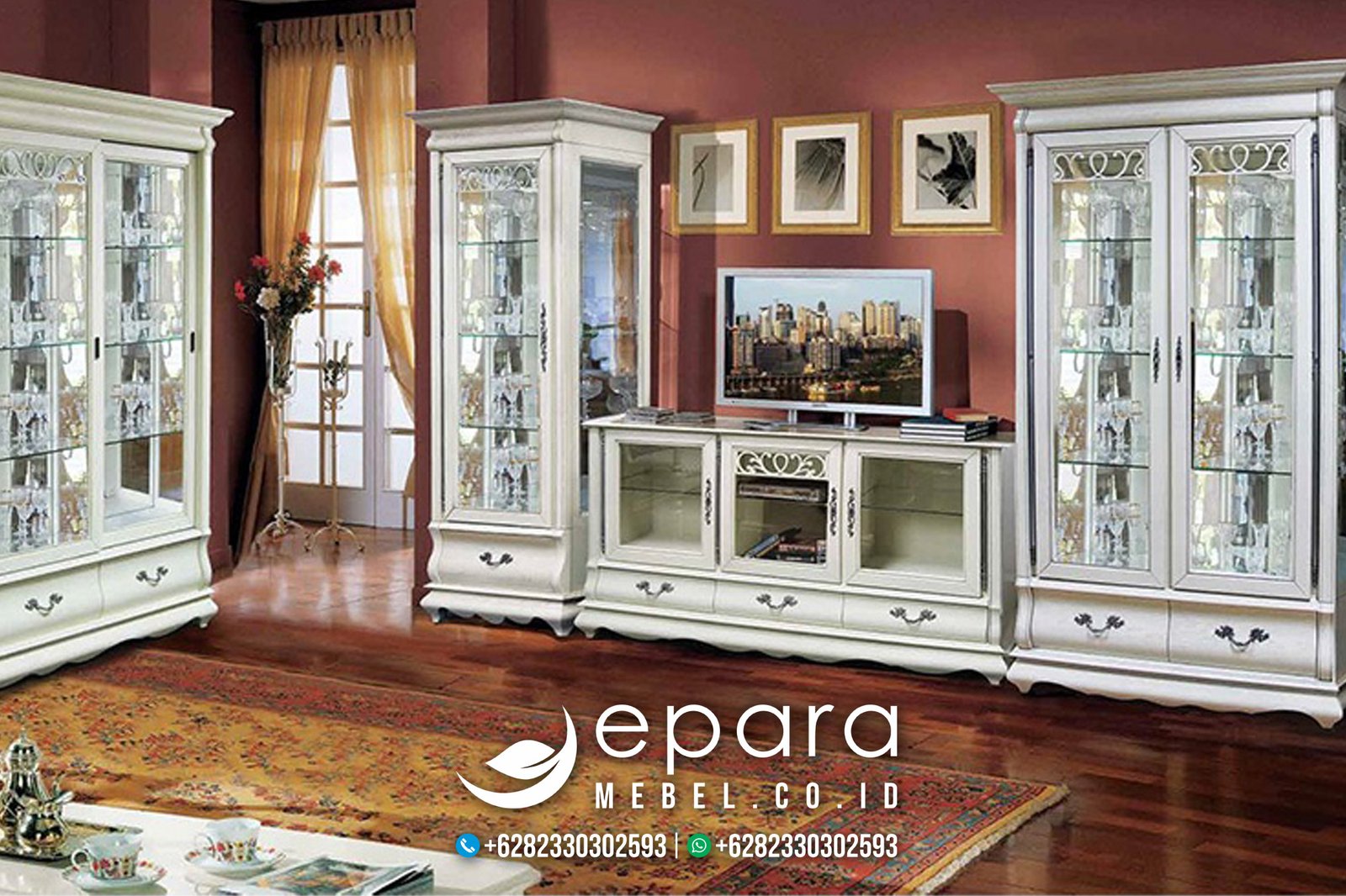 Design Set Bufet TV Mewah Modern Jepara JM-1014