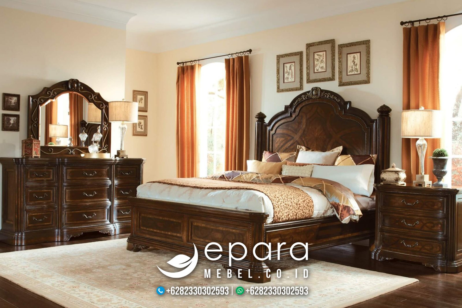 Jual Kamar Set Jati Jepara Style Klasik Mewah JM-942