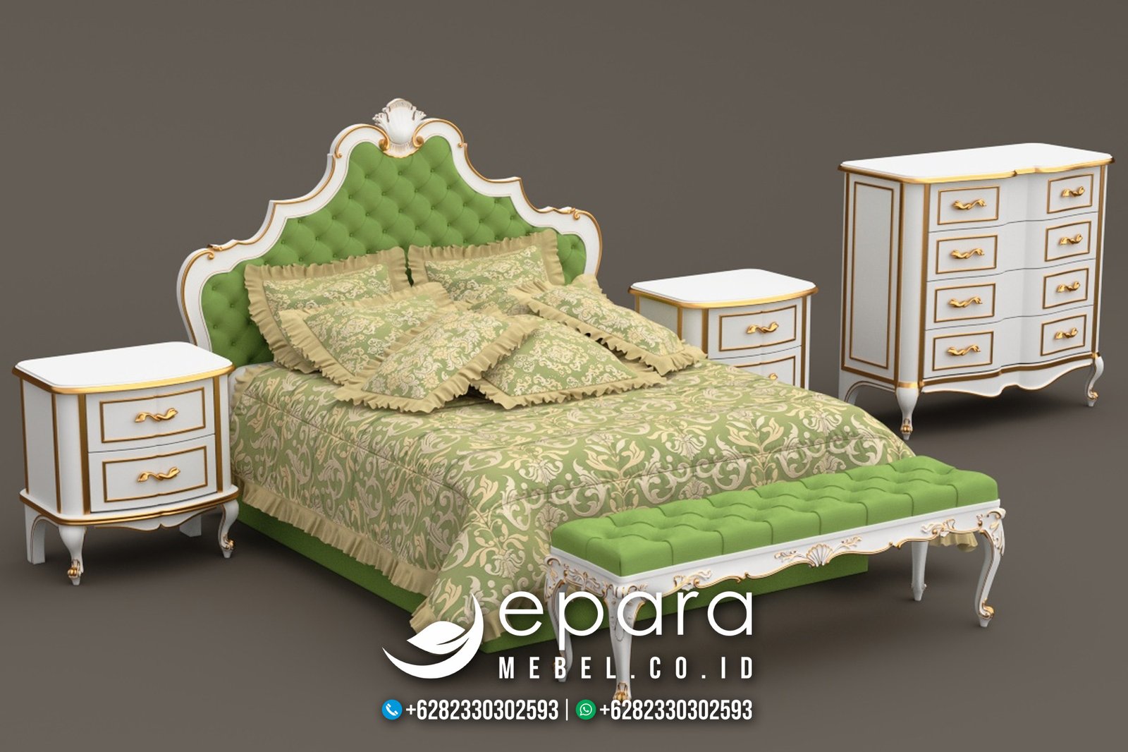 Model Set Kamar Tidur Mewah Klasik Elegant JM-1058