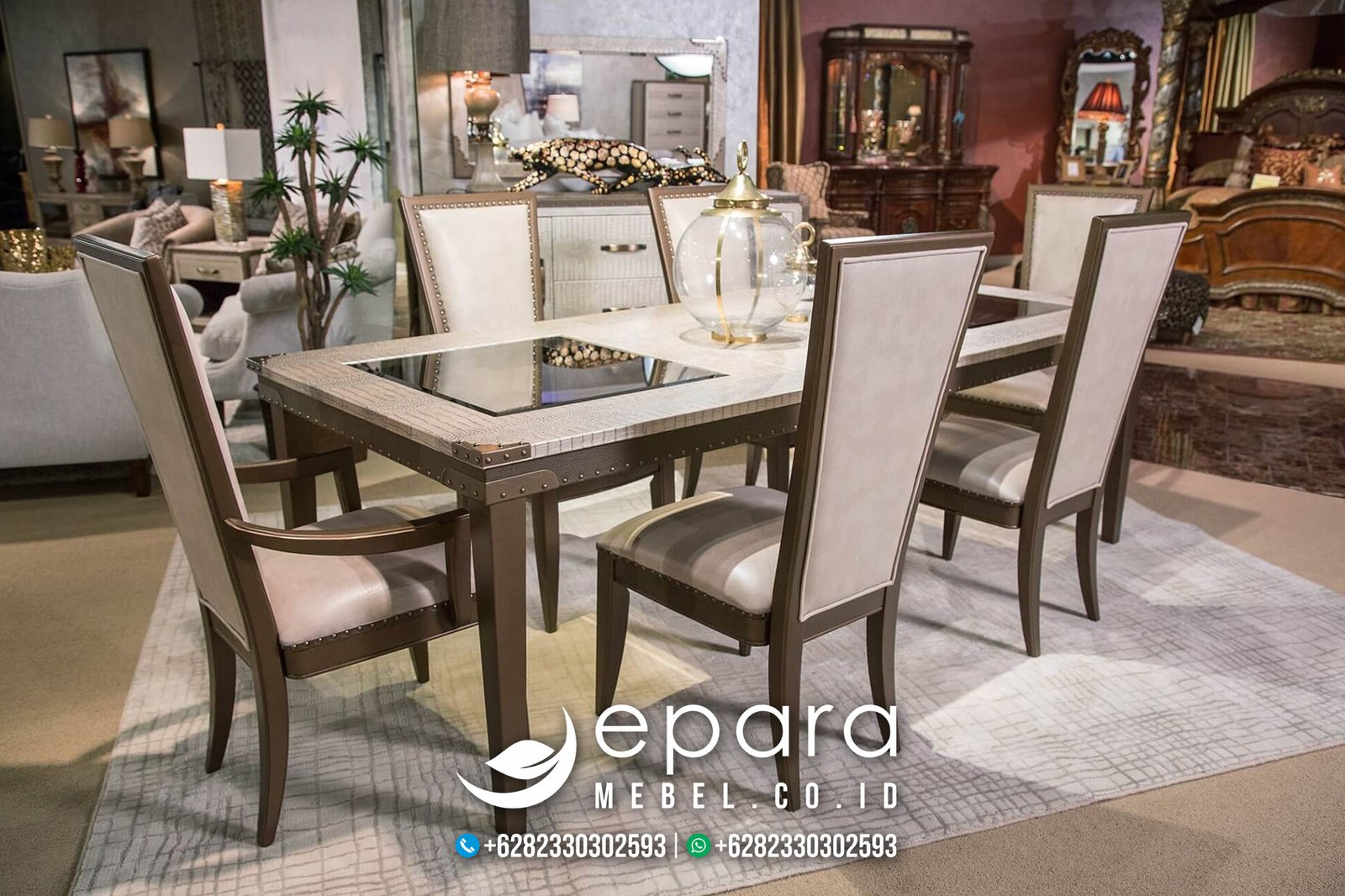 Set Kursi Makan Model Terbaru Mewah Minimalis JM-1100