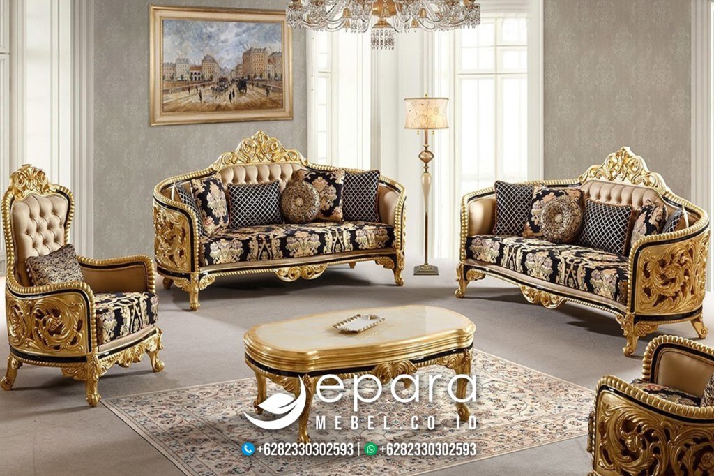 Sofa Ruang Tamu Luxury Klasik Turkey Gold Mewah JM-1160