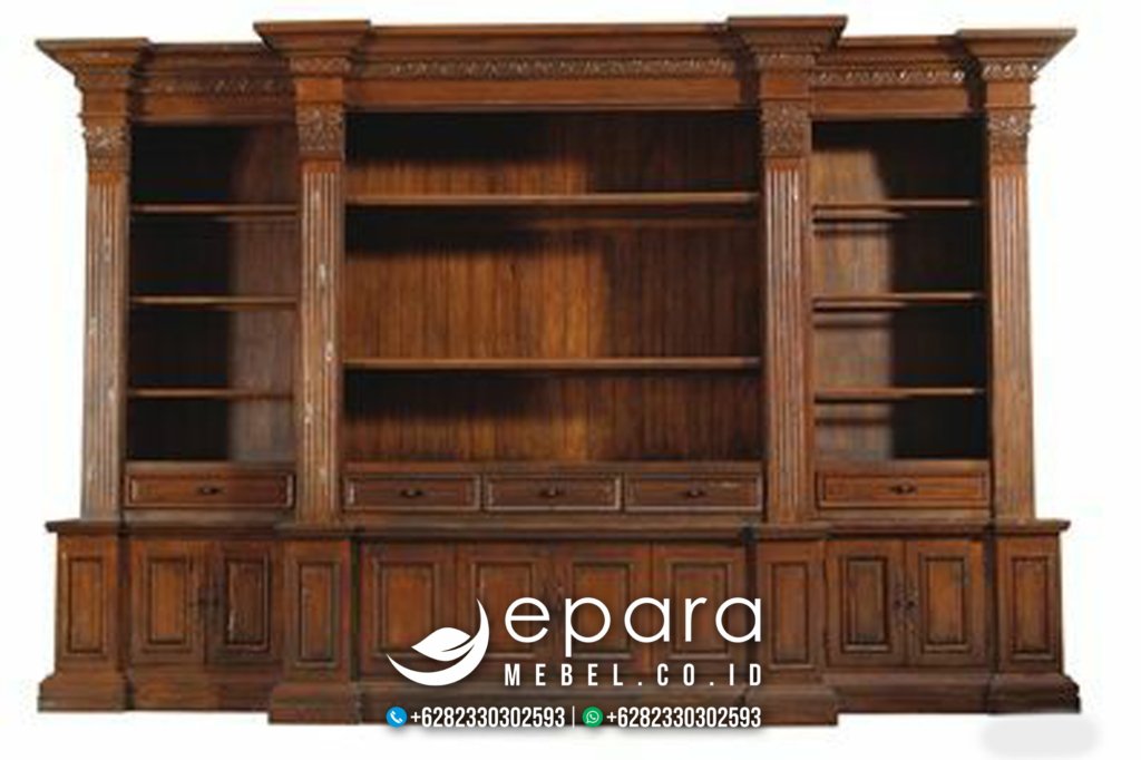Bufet Buku Klasik Jepara Model Minimalis Mewah JM-1490