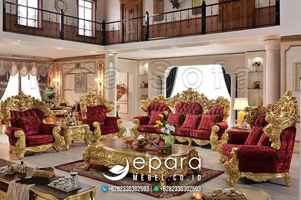 Jual Sofa Tamu Klasik Luxury Gold Mewah Ukir JM-1409