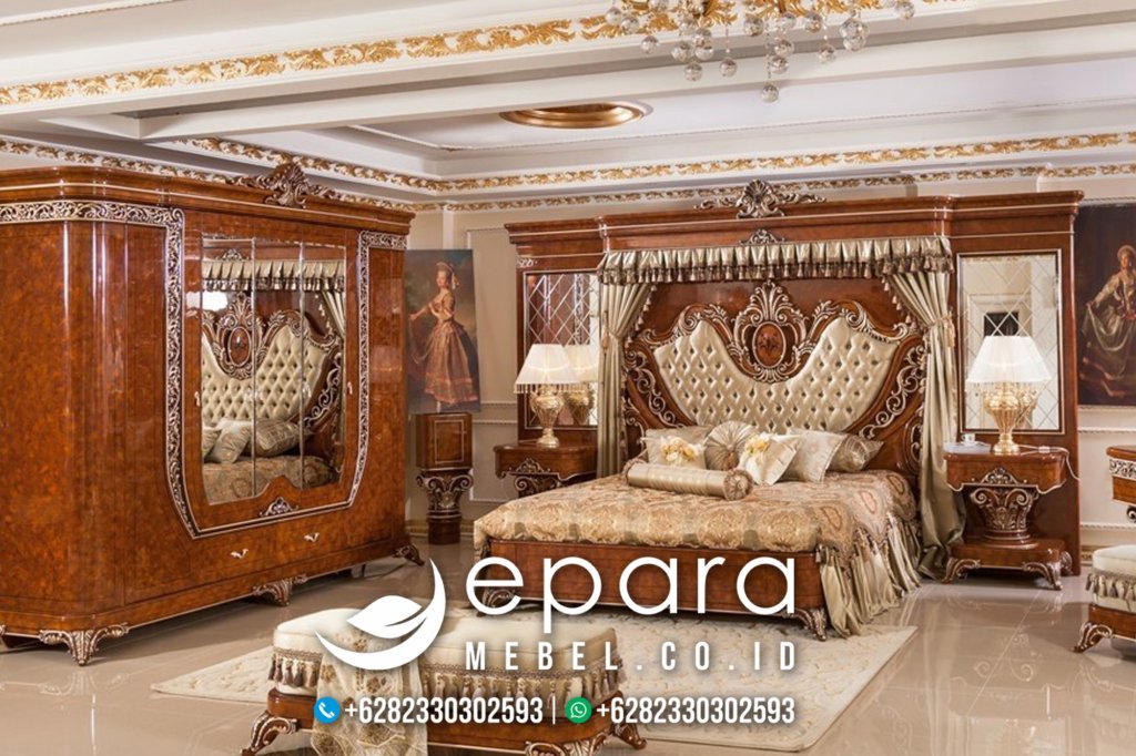 Kamar Set Antique Klasik Coklat Mewah Terbaru JM-1875