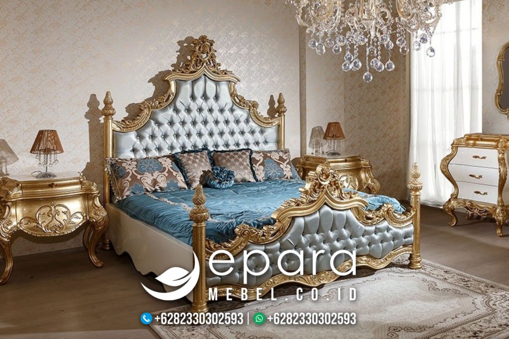 New Kamar Tidur Kayu Jati Gold Klasik Mewah JM-1890