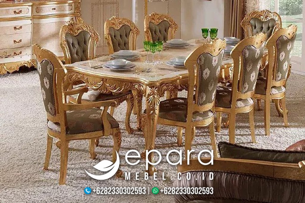 Jual Kursi Makan Kayu Jati Gold Klasik Jepara JM-1911