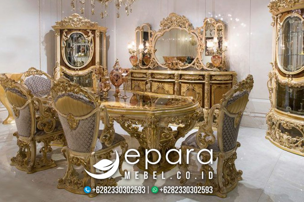 Kursi Makan Set Meja Makan Luxury Klasik Mewah JM-1894