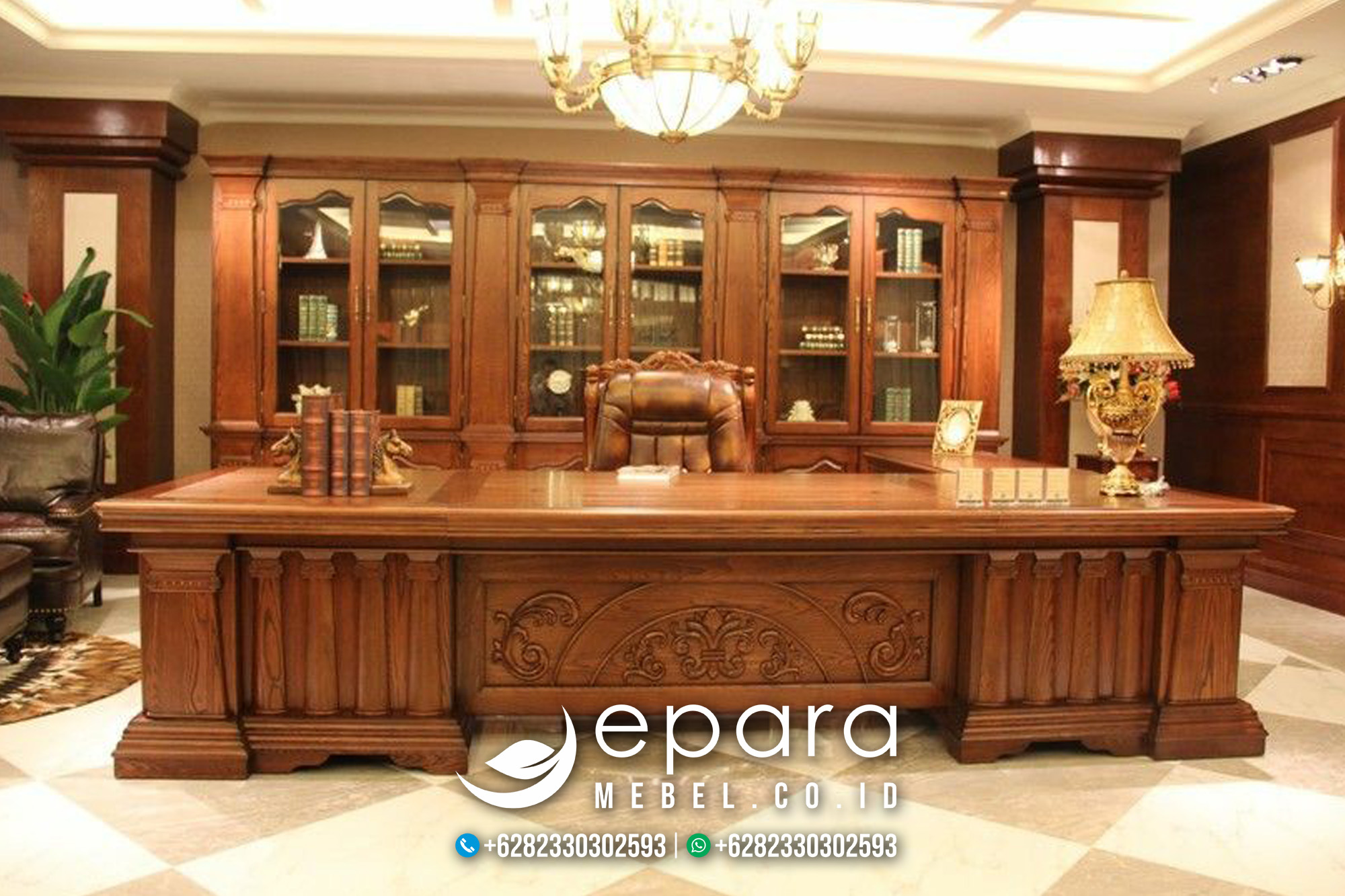 kursi kantor kulit premium mewah