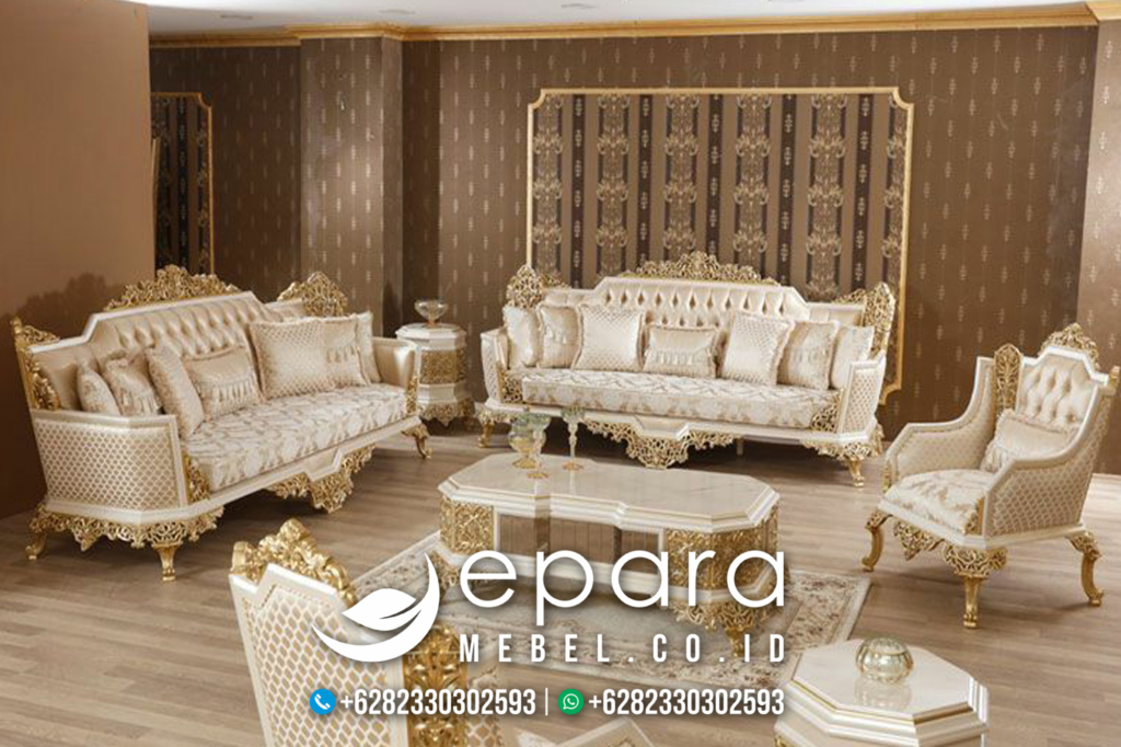Sofa Tamu Luxury Klasik Mewah Kayu Jati JM-2006