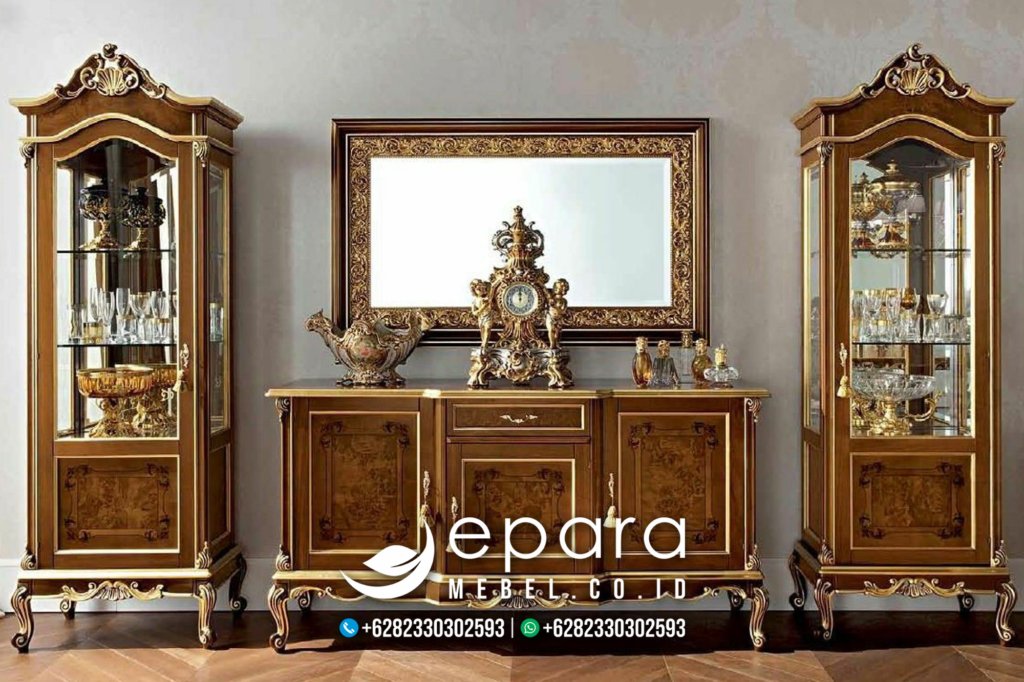 Set Lemari Hias BUfet TV Klasik Antik Mewah JM-2405