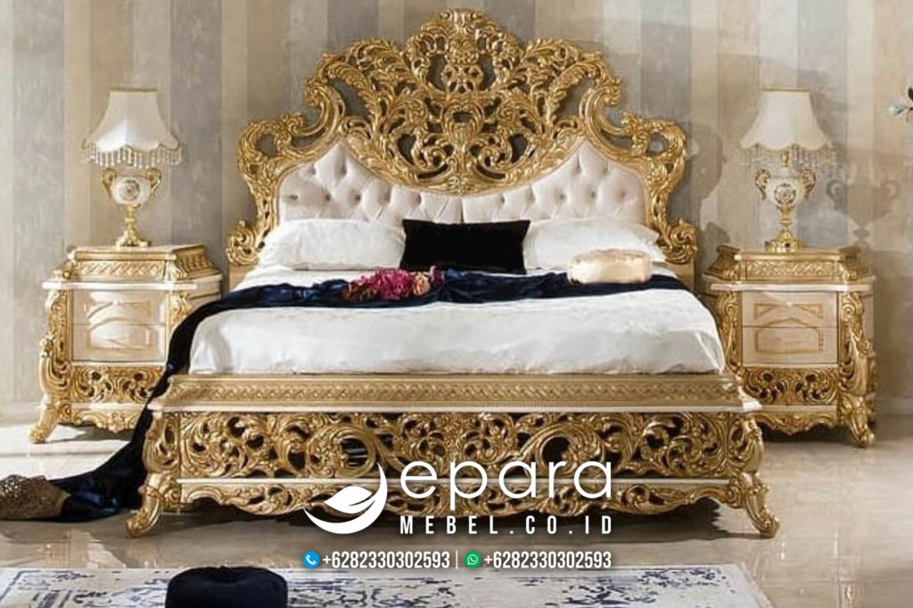 New Set Dipan Tidur Luxury Klasik Gold Mewah JM-2382