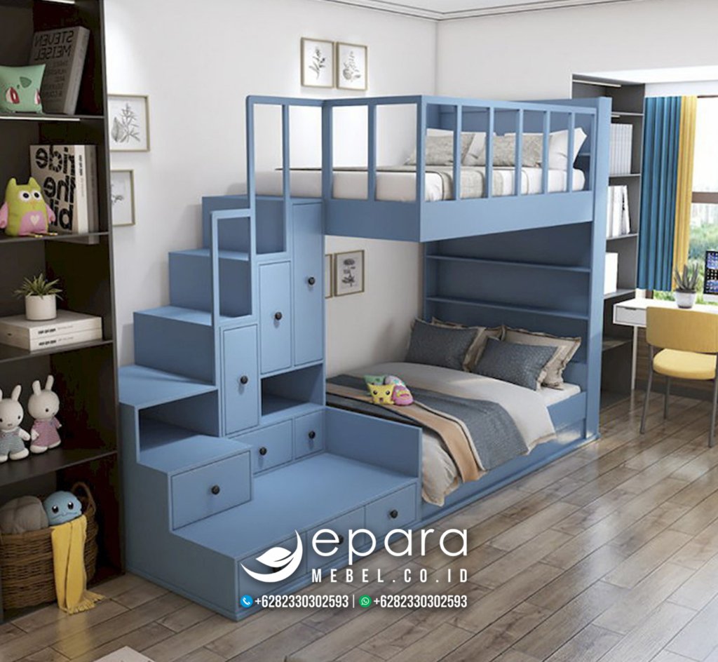 Jual Tempat Tidur Anak Mewah Model Tingkat Jepara JM-2827