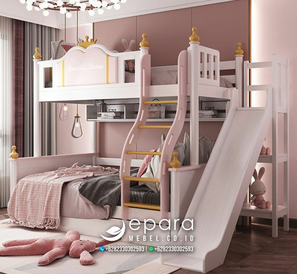 Best Set Tempat Tidur Anak Mewah Tingkat Model Baru JM-2833