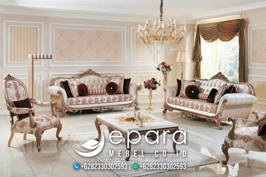 Model Sofa Ruang Tamu Mewah Style Klasik JM-2358