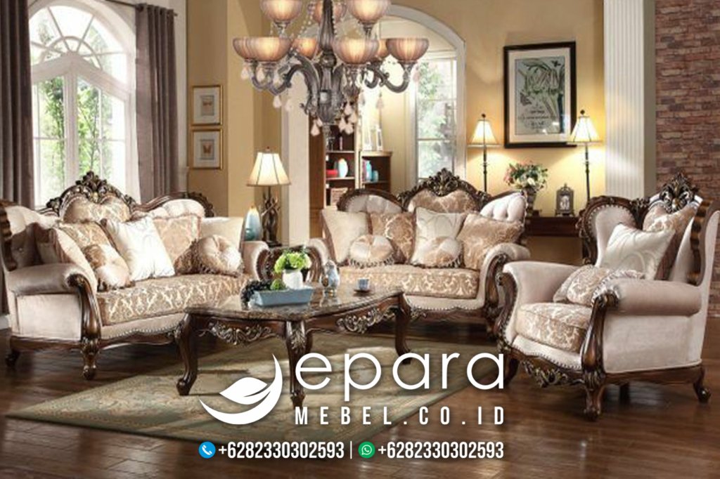 Jual Sofa Tamu Jati Model Klasik Mewah JM-2362
