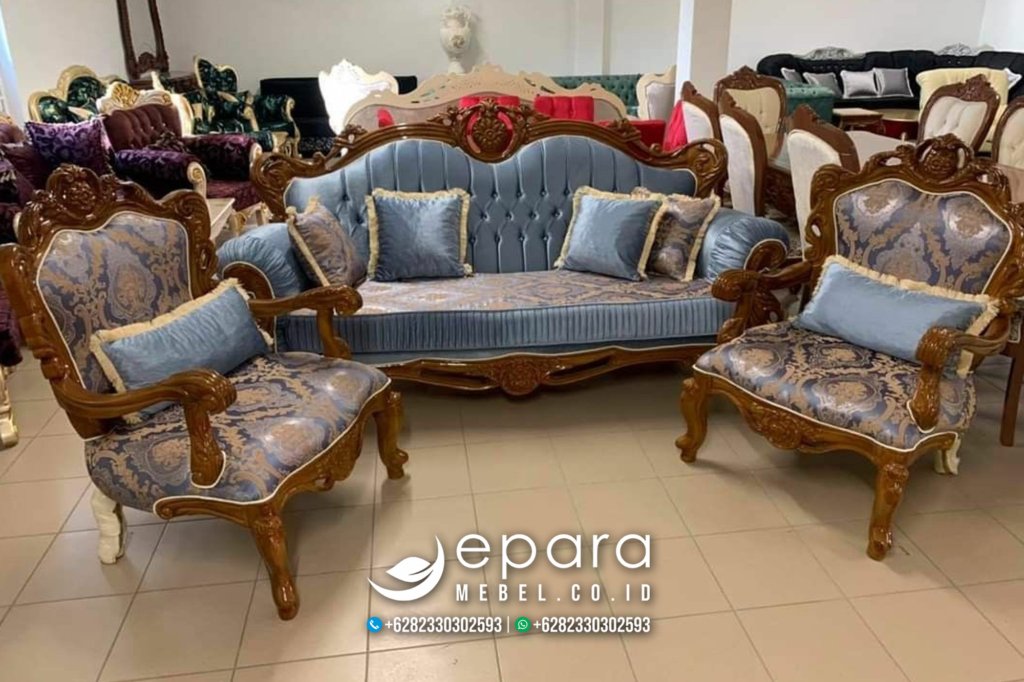 Sofa Tamu Kayu Jati Model Klasik Mewah JM-2515