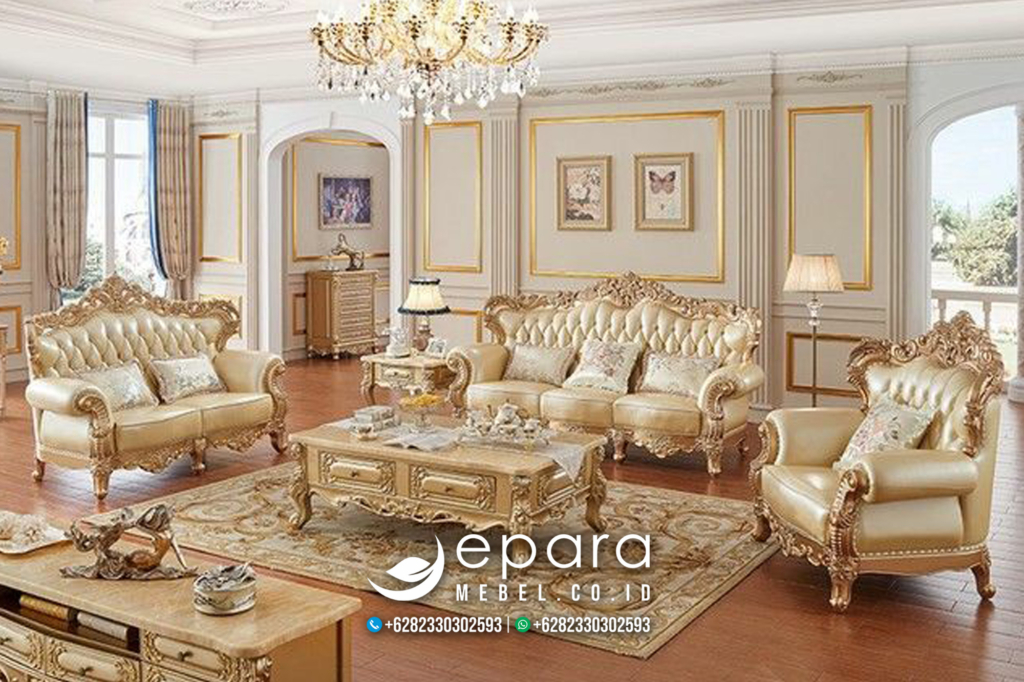 Sofa Ruang Tamu Mewah Style Eropa Klasik JM-2535