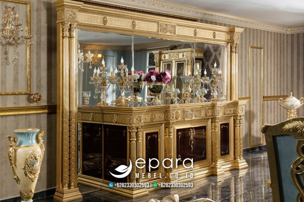 Set Meja Cabinet Konsol Klasik Luxury Mewah JM-3166