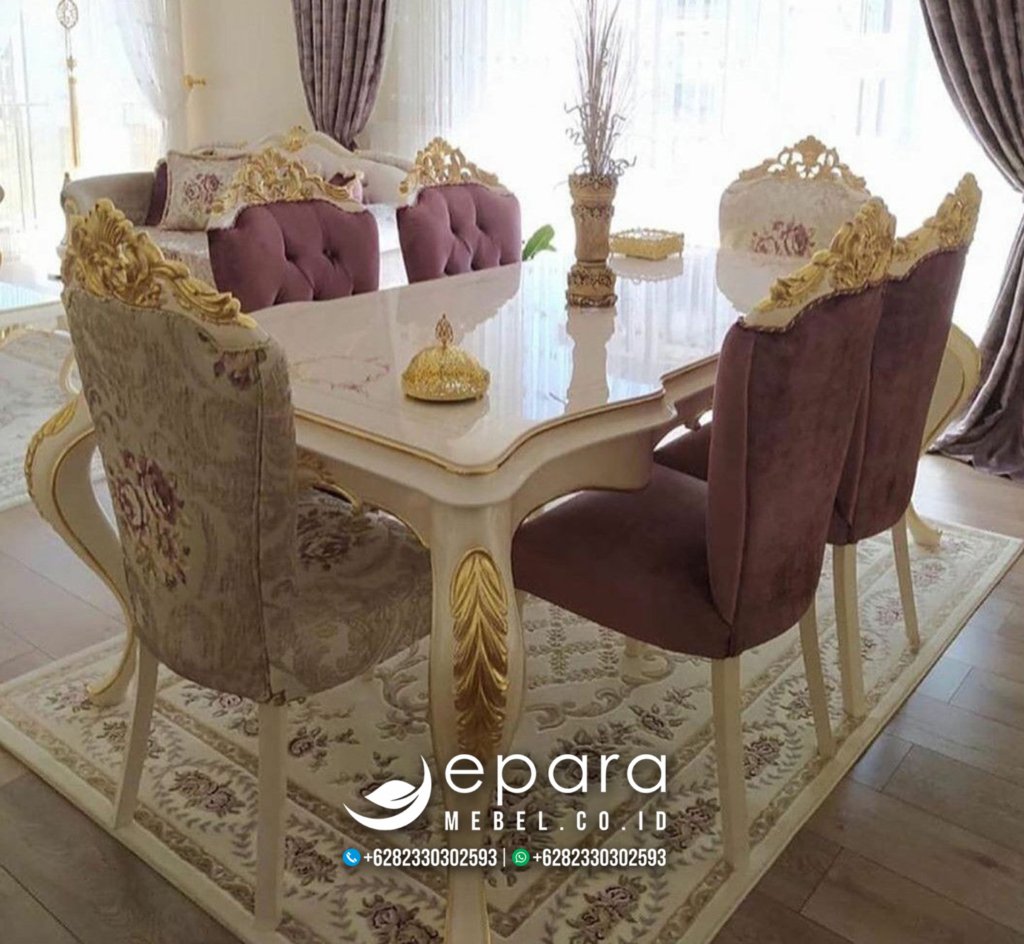 New Meja Makan Mewah Jepara Model Klasik JM-2884