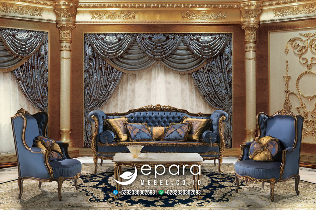 Set Desain Sofa Ruang Tamu Klasik Mewah JM-3257