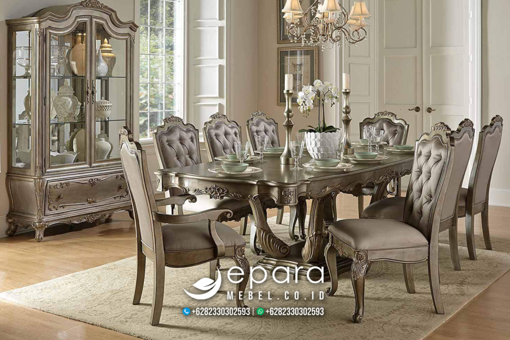 Design Dining Table European Klasik Ukir Mewah JM-3467