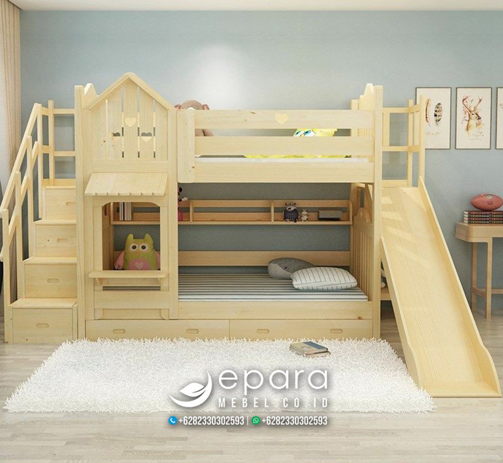 Model Ranjang Anak Minimalis Tingkat Jepara JM-3346