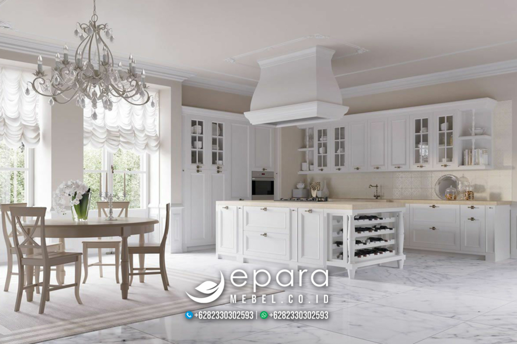 Design Kitchen Set Putih Minimalis Mewah Jepara JM-3415