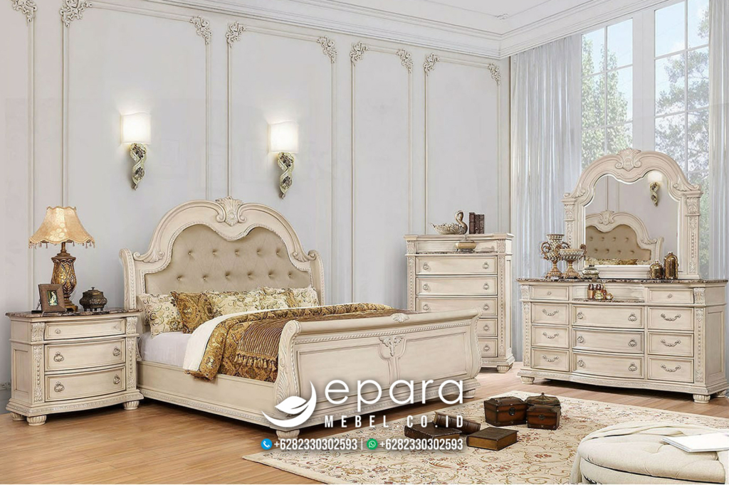 Bedroom Design Putih Mewah Klasik Jepara JM-3438