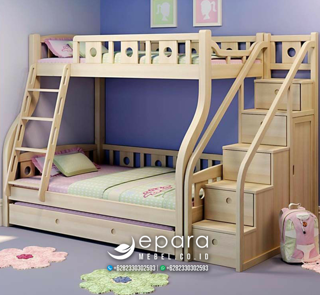 Tempat Tidur Anak Minimalis Kayu Jati Jepara JM-3357