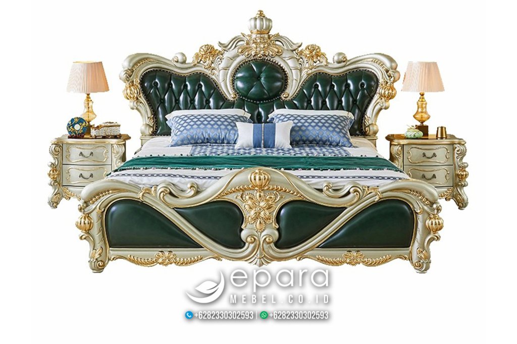 Model Set Tempat Tidur Gold Klasik Mewah New JM-3628