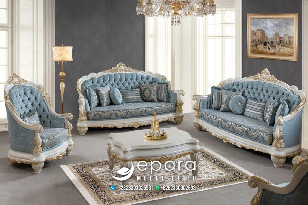 Jual 1 Set Sofa Mewah Eropa Duco Klasik Mewah JM-3654
