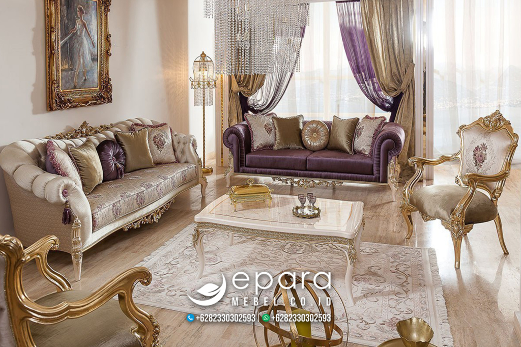 Style Sofa Tamu Mewah Gold Klasik Turkey JM-3660