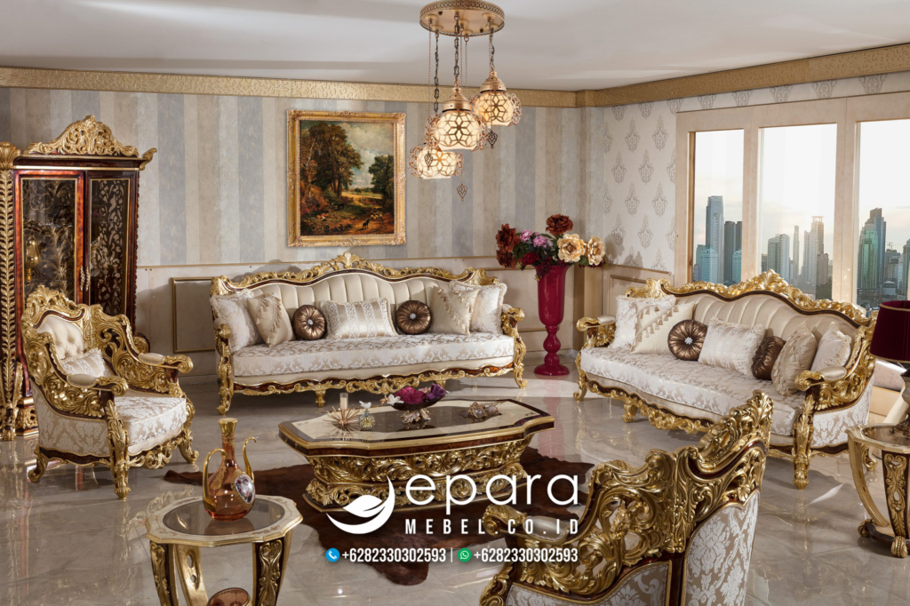 Jual Set Sofa Luxury Mewah Eropa Klasik JM-3675