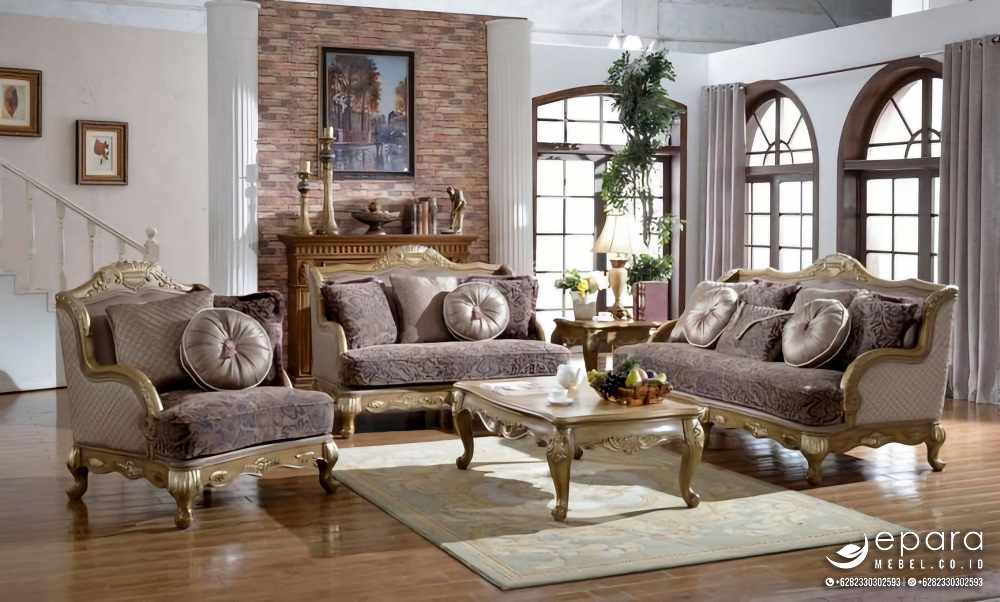 Set Sofa Tamu Klasik Elegant French Style