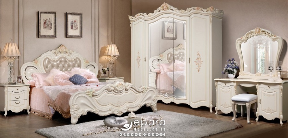 Set Tempat Tidur Mewah Klasik Carving
