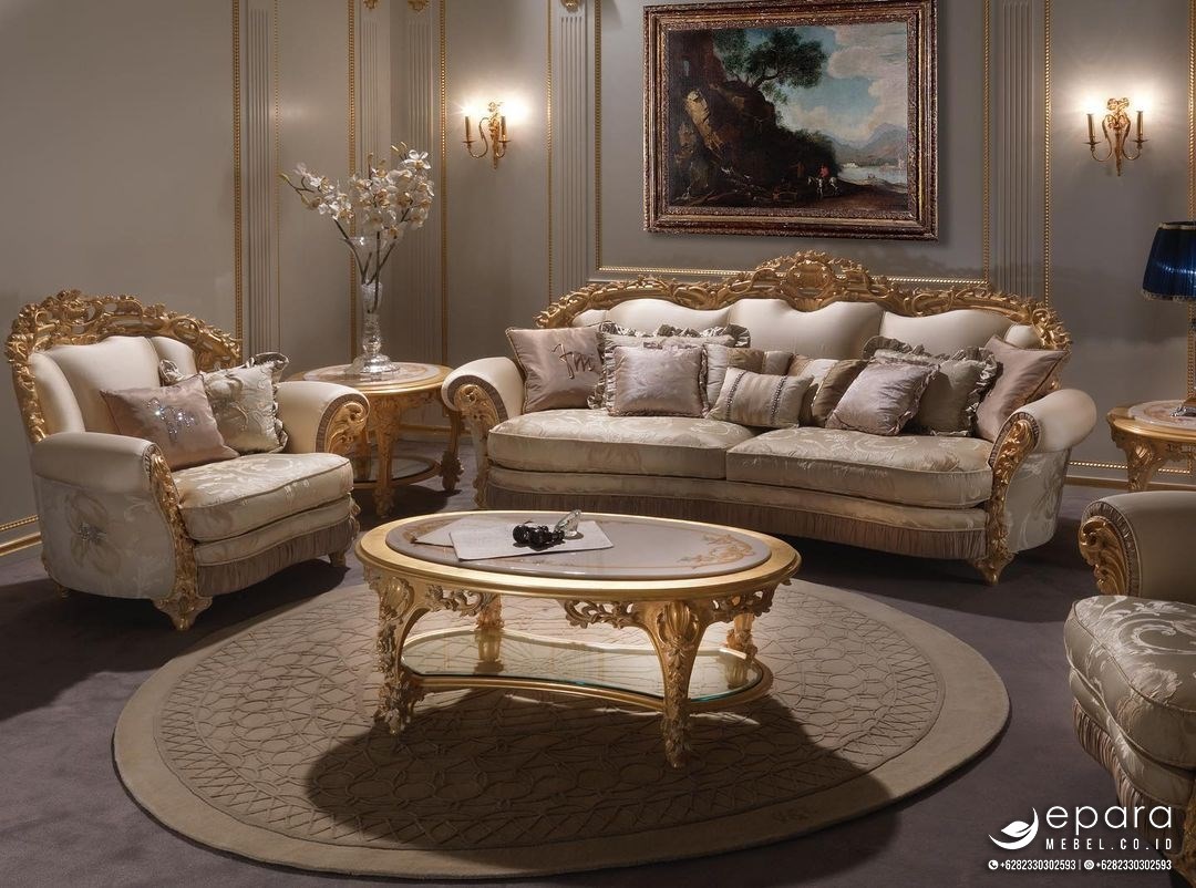 Kursi Sofa Ruang Tamu Mewah Meroni Francesco